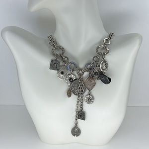 Vintage Axelle Creation Silver Charm Fashion Jewelry Necklace